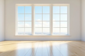 Fototapeta premium 明るい部屋の大きな窓