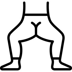 squats icon illustration design with outline
