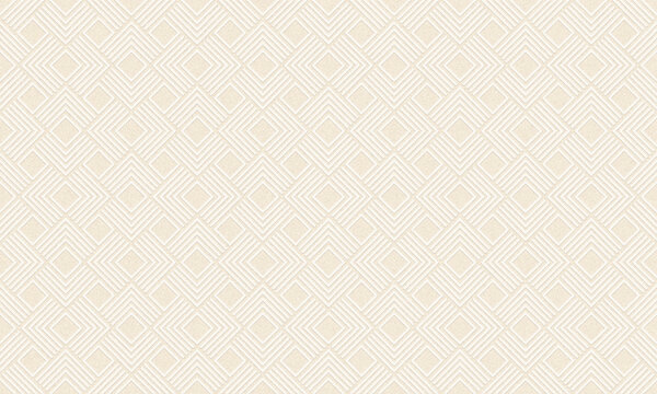 A seamless beige geometric background featuring repeating diamond shapes formed by concentric lines on a textured surface.