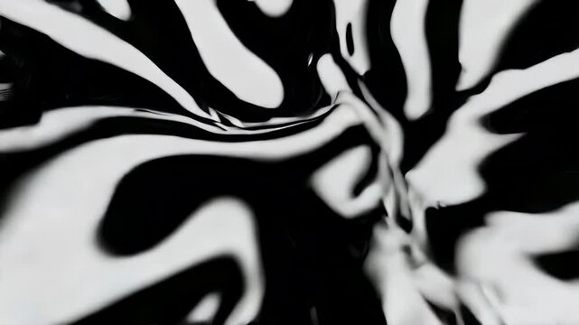 Abstract black and white swirling pattern with optical illusion effect