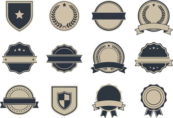 Vintage Badge and Seal Vector Collection for Graphic Design