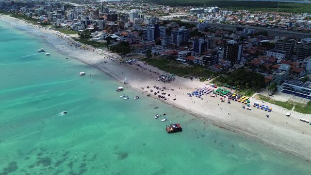 VER&Atilde;O EM CABEDELO EM AREIA VERMELHA 2026, MAR LINDA E BEM AZUL COM JET SKIR, BARCOS, LOTADO DE BARCOS E O MAR MUITO AZUL LINDO DE SE VER (Summer in Cabedelo, Areia Vermelha 2026, beautiful and very b)