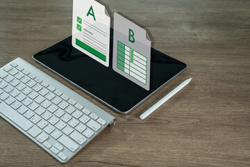 a/b testing optimization results business analytics A/b testing results on a laptop screen