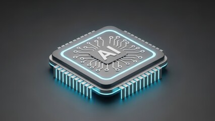 Computer chip with the letters AI on it