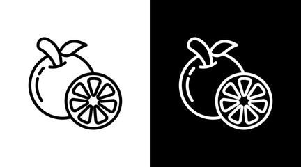 Orange With Icon Set Design