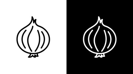 Onion With Icon Set Design