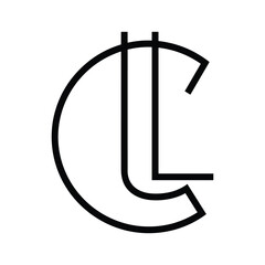 Modern cl logo design element