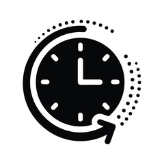 Time management clock icon