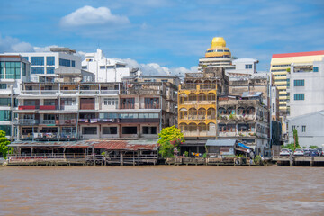 View of the city of Bangkok, Thailand, with its architecture that is both modern and more...