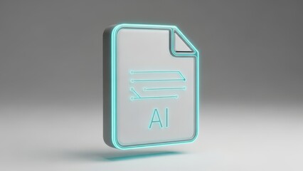 Neon green file folder with the word AI on it