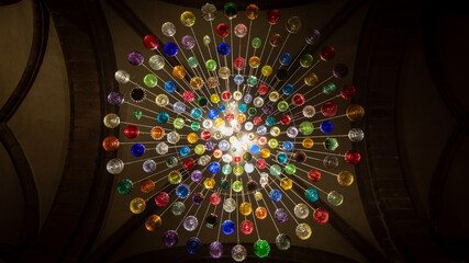 Christmas time and decorations in churchf S&eacute;lestat in Alsace, France on December 20th 2025