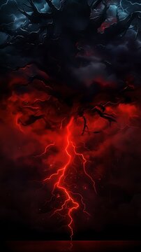 A stranger world with mystery and lighting horror fantasy adventure style wallpaper background poster in light and shadow