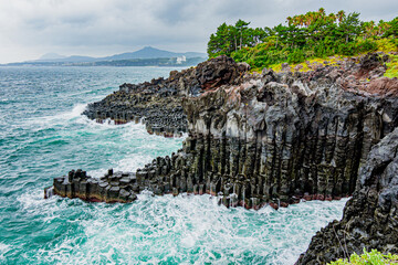 한국 제주도 서귀포 주상절리