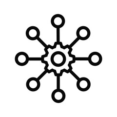 Fototapeta premium Centralized gear mechanism with multiple connections