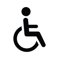 Disabled person symbol in wheelchair