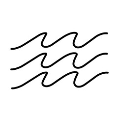 Obraz premium Sea wave icon vector