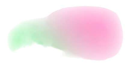 Abstract Pink Green Gradient Shape On Black Background