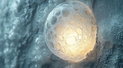 Ethereal sphere casting light amidst a textured cosmic expanse fantasy art