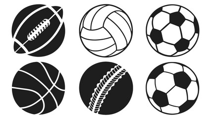 Collection of diverse sports balls, symbolizing athleticism and competition