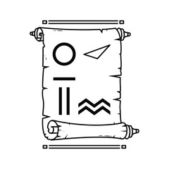 Ancient Scroll with Symbols and Signs