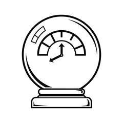 Barometer weather forecast icon black white simple