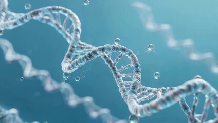 DNA double helix structure with bubbles