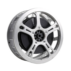 Obraz premium Dynamic car wheel design showcase automotive industry product photography studio environment close-up view innovation concept