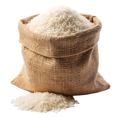 Rice Bag Isolated on White Background
