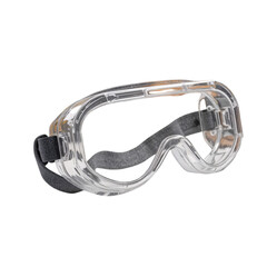 Safety gear usage in laboratories clear safety goggles product showcase industrial environment close-up perspective protection theme