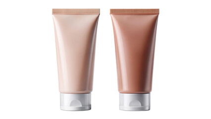 Two tubes of liquid highlighter and bronzer on black background