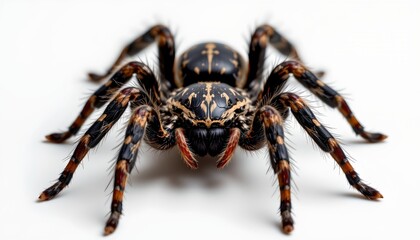 Obraz premium An intricately designed spider toy with eight legs exhibiting shades of orange and black