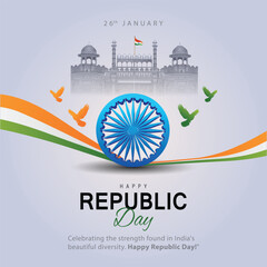 happy independence day India. 26th January background.  abstract  vector illustration design © Arun