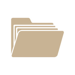 Folder Icon Representing Documents and Files for Organization and Storage.