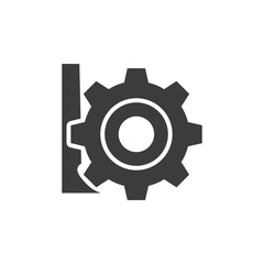 Obraz premium Gear and Lever - Mechanical System Illustration.