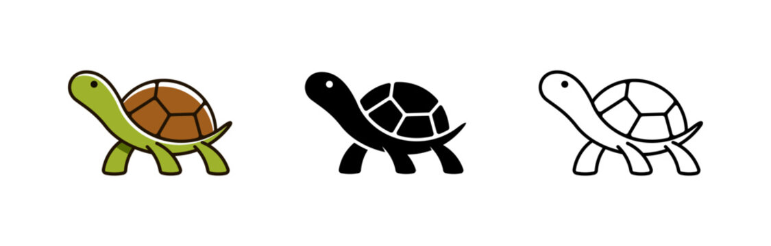 Turtle icon isolated on white background.