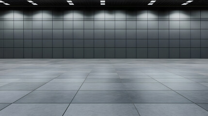 Minimalist interior wall background wide empty room modern industrial hall space minimalist floor design atmosphere
