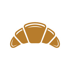 Golden croissant pastry isolated on white background delicious breakfast food.