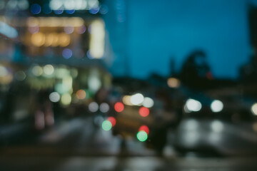 Fototapeta premium abstract speed background, car lights on the way ,abstract Old light bulb vintage background.