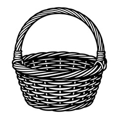 empty wicker basket
