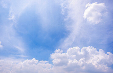 clear blue sky background,clouds with background, Blue sky background with tiny clouds. White fluffy clouds in the blue sky. 