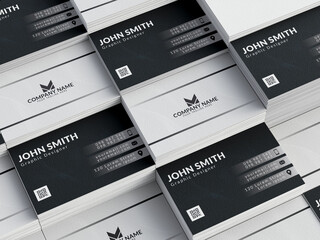 modern black and white business card design
