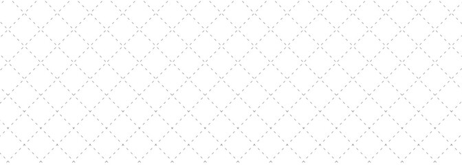 Minimalist cross rhombus pattern. Diagonal squares background. Bullet journal or planner page with clean and simple design. Monochrome Vector illustration.
