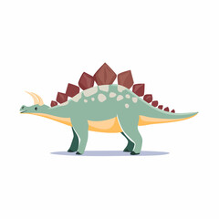 Fototapeta premium Cartoon dinosaur illustration isolated on white background for design projects