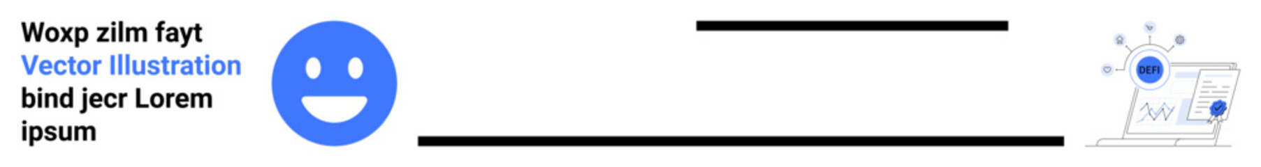 Fototapeta premium User experience, data tracking, analytics, digital feedback, marketing optimization, web metrics. happy face with text on the left and chart on the right. User experience and data tracking concept