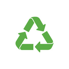 Obraz premium Green Recycling Symbol - Eco-Friendly and Sustainable Practices.