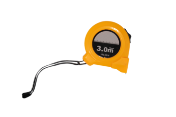 Precision Measuring Tool: Yellow EH BL 3.om Meter for Accurate Measurement on Transparent Background
