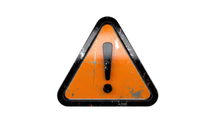 Warning Sign - Alerting of Danger - Isolated on White