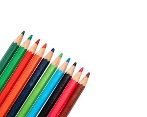 Isolated Crayons in Vibrant Colors for Drawing on a Transparent Background: A Colorful Collection for Creative Expression on Transparent Background.