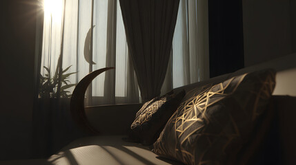 Harmonious d&eacute;cor details elevate a bright living room for Eid al-Fitr gathering