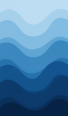 Surface of water. Blue abstract background. Ocean or seascape. Realistic landscape with waves. Cover design template. 3d vector illustration for banner, flyer, poster or brochure, Abstract Water